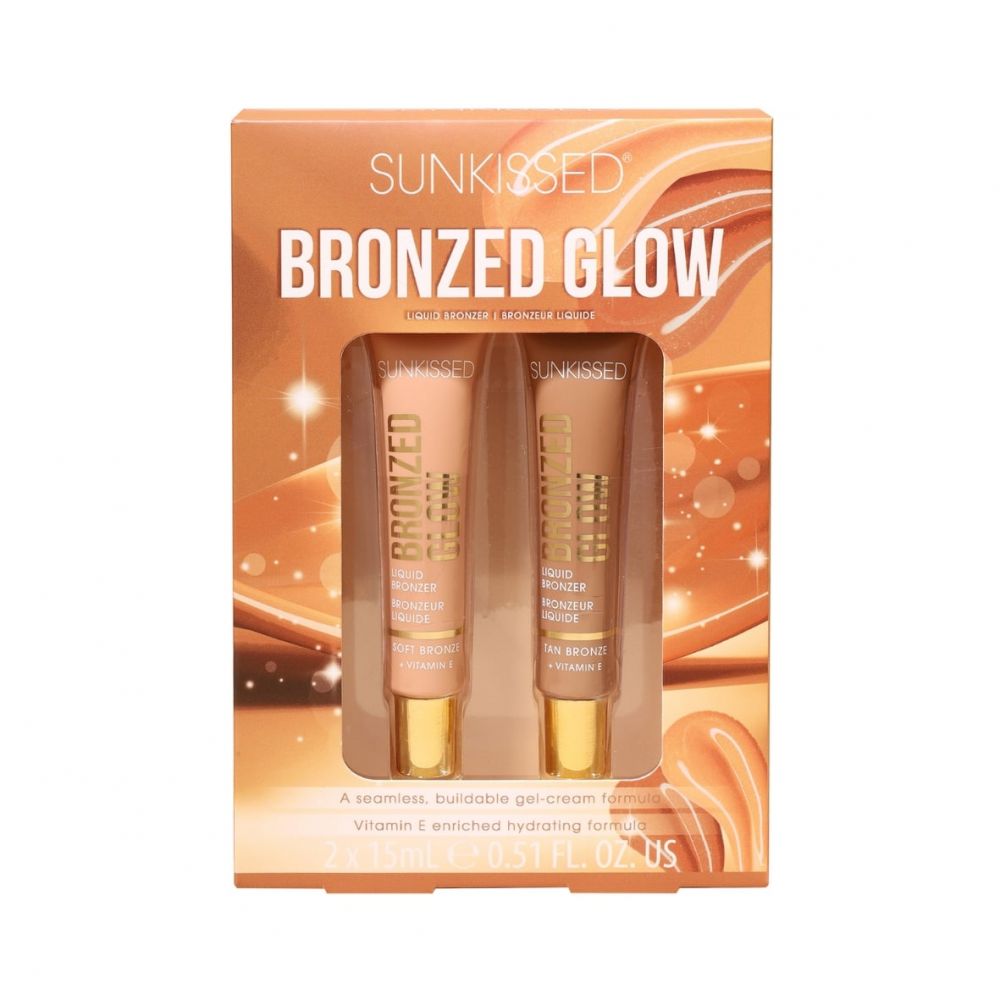 Sunkissed darčeková sada tekutých bronzerov Bronzed Glow Duo, 2x15ml